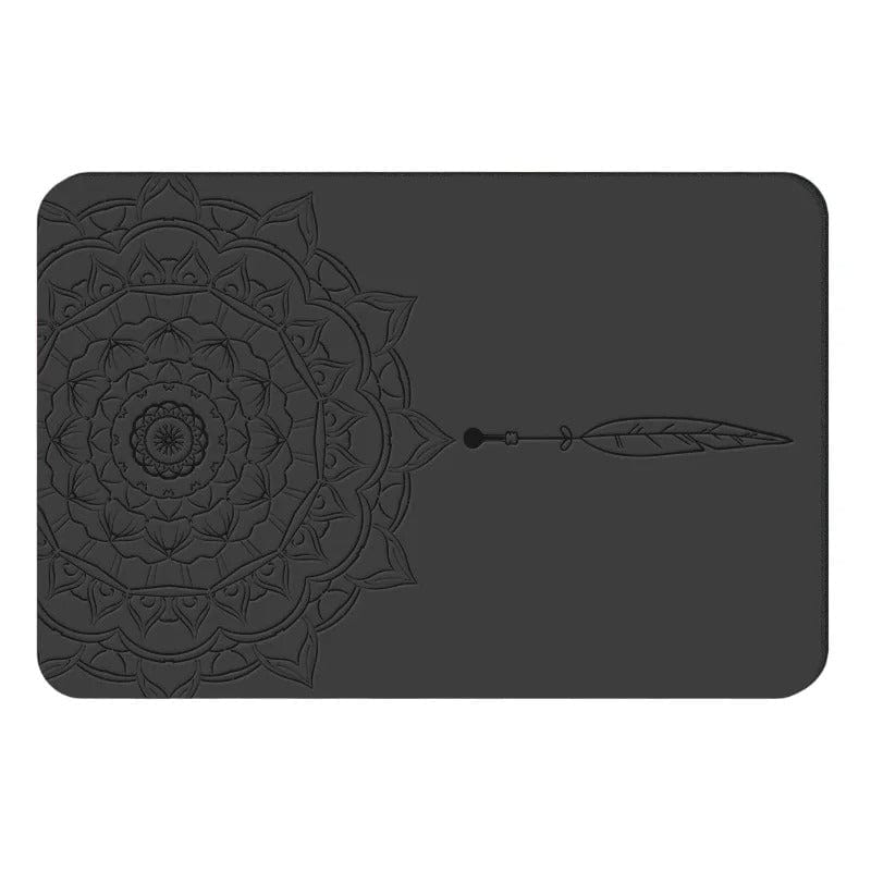 Tapis Yoga | Mini Yoga Motif : pratiquez avec des appuis stables Black / 40x60cm