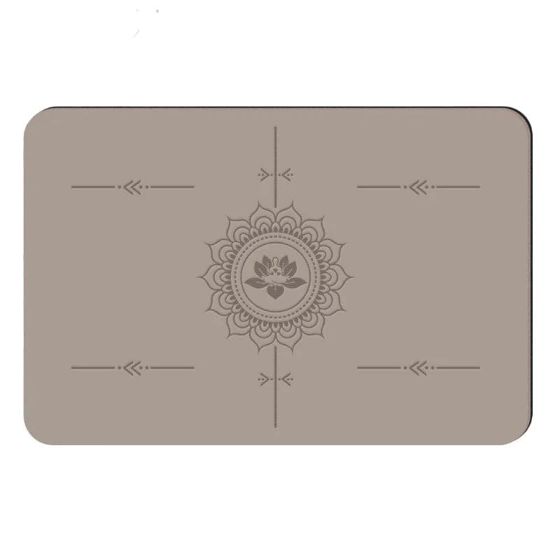 Tapis Yoga | Mini Yoga Motif : pratiquez avec des appuis stables brown / 40x60cm