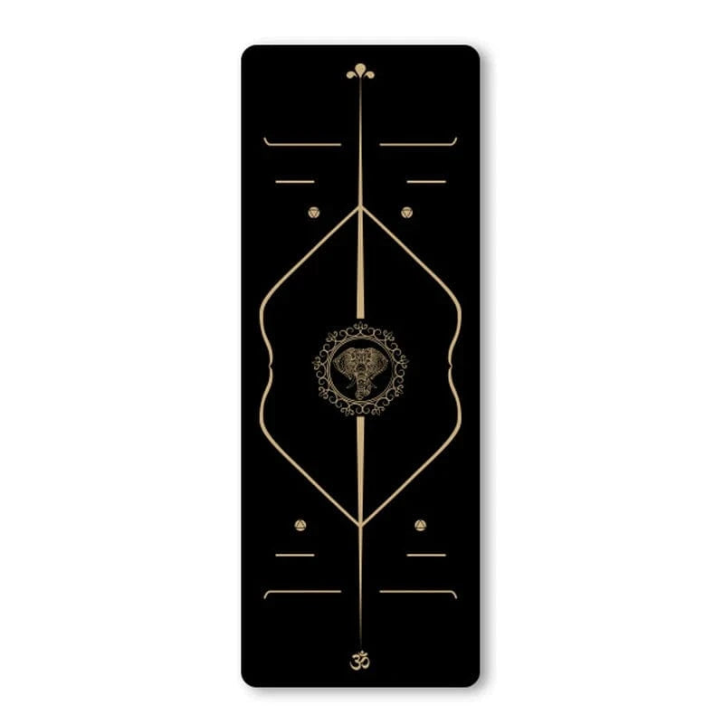 Tapis Yoga | Zen Luxury Black Elephant gold onyx