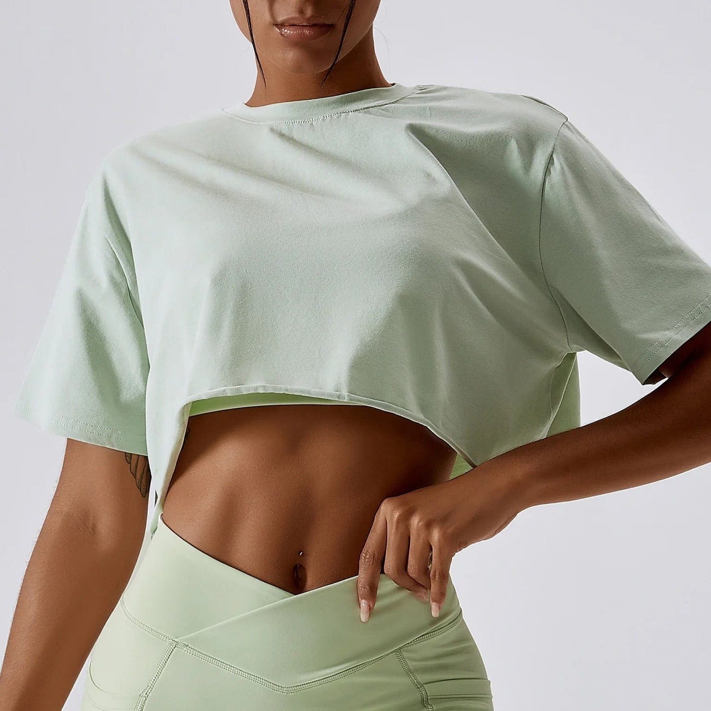 Tee Shirt Yoga Femme | Zen Court Wave : idéal pour séances intenses