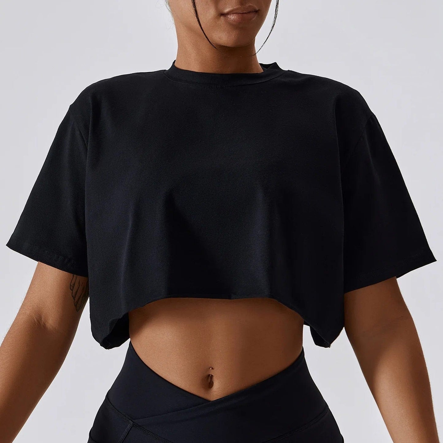 Tee Shirt Yoga Femme | Zen Court Wave : idéal pour séances intenses