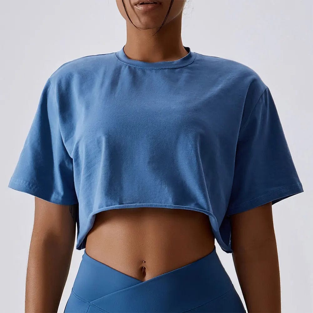 Tee Shirt Yoga Femme | Zen Court Wave : idéal pour séances intenses