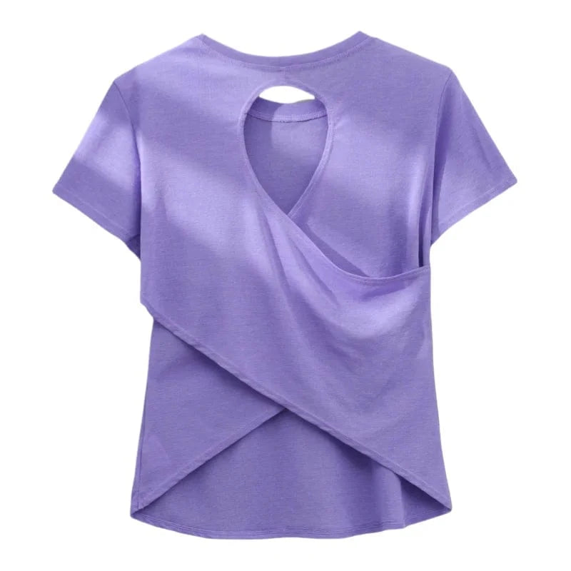 Tee Shirt Yoga Femme | Zen Dos Croix : design dos stylé et respirant