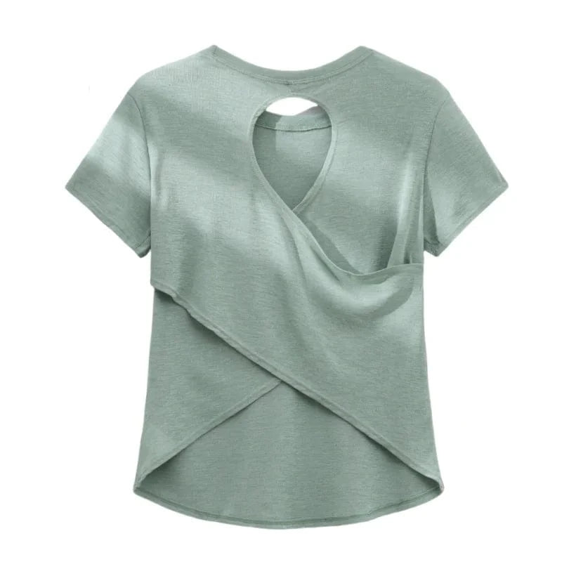 Tee Shirt Yoga Femme | Zen Dos Croix : design dos stylé et respirant
