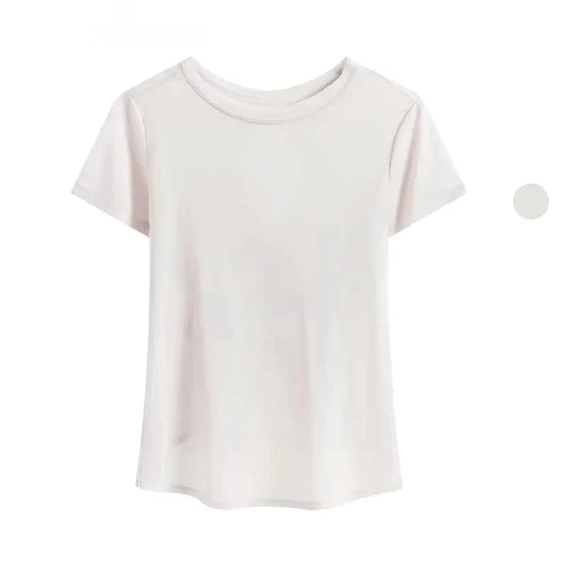 Tee Shirt Yoga Femme | Zen Dos Croix : design dos stylé et respirant Beige / XL