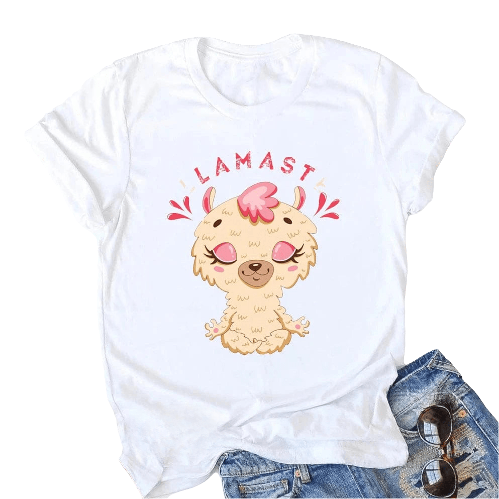 Tee Shirt Yoga Femme | Zen LifeYoga Girly lama / XXL