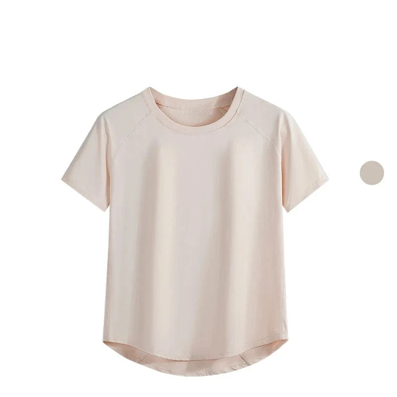 Tee Shirt Yoga Femme | Zen Premium Mcourt : légèreté maximale Apricot Top / 4XL