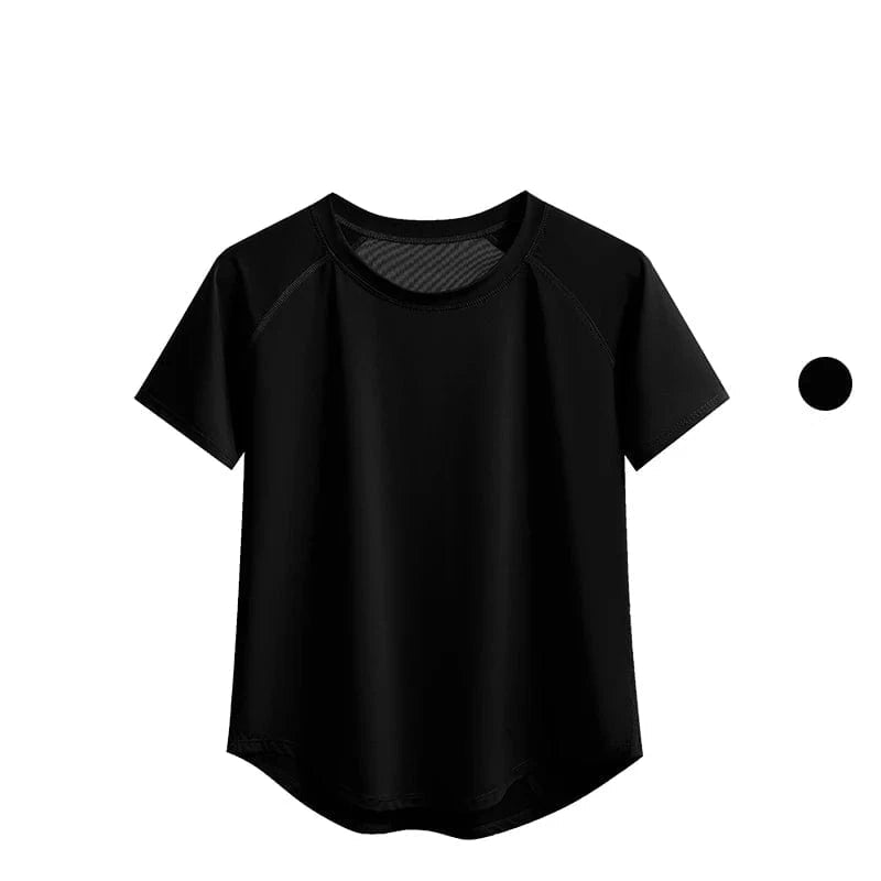 Tee Shirt Yoga Femme | Zen Premium Mcourt : légèreté maximale Black Top / 4XL
