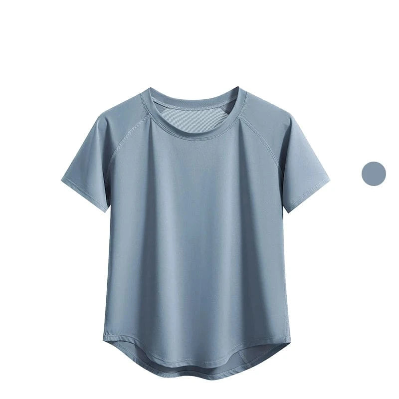 Tee Shirt Yoga Femme | Zen Premium Mcourt : légèreté maximale Blue Top / 4XL