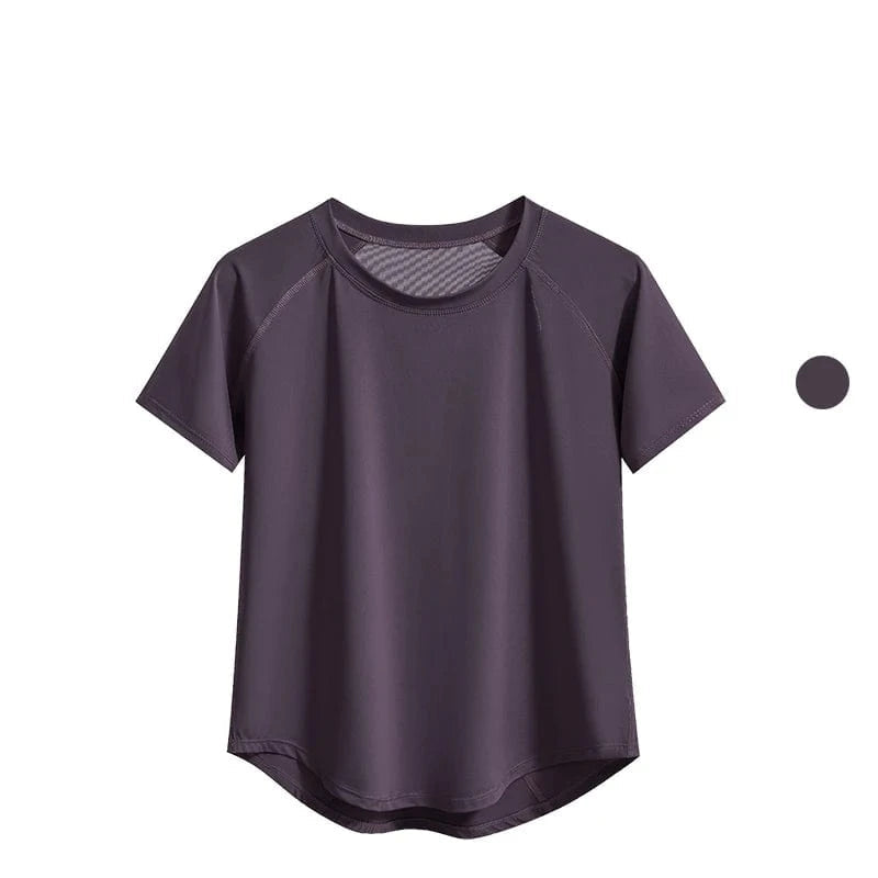 Tee Shirt Yoga Femme | Zen Premium Mcourt : légèreté maximale Deep Purple Top / 4XL
