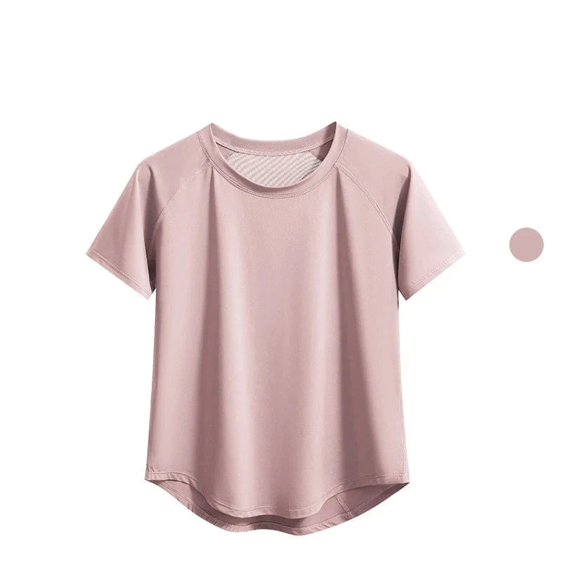 Tee Shirt Yoga Femme | Zen Premium Mcourt : légèreté maximale Pink Top / 4XL