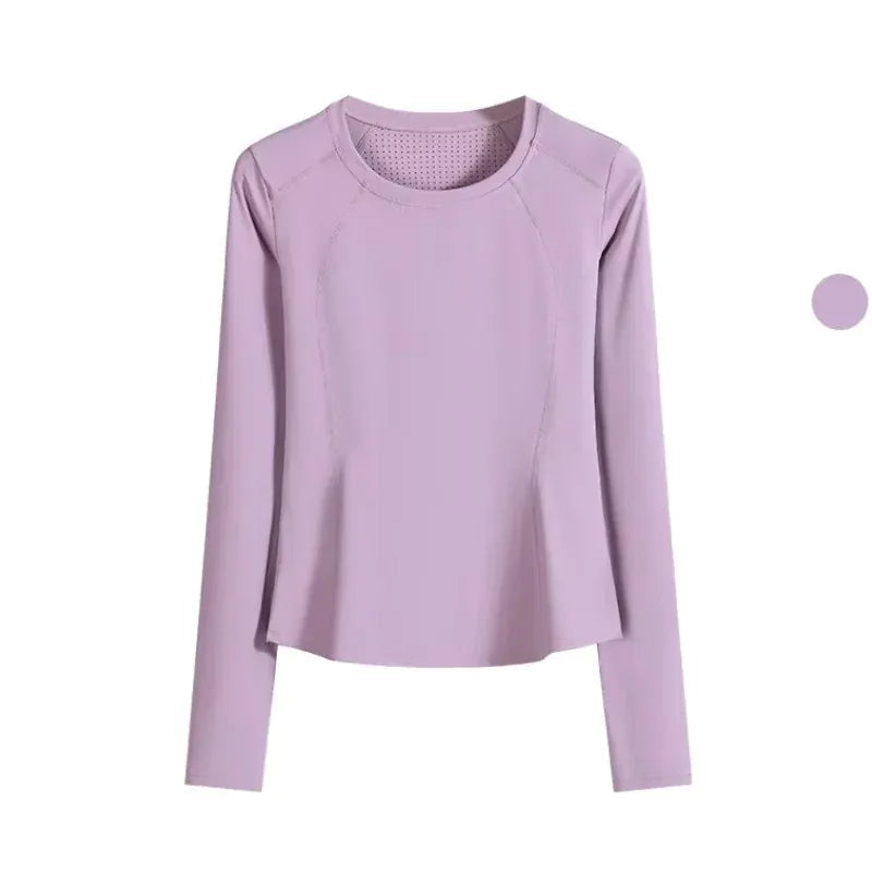 Tee Shirt Yoga Femme | Zen Premium Pocket Pink Purple Top / 3XL(67.5kg-72.5kg)