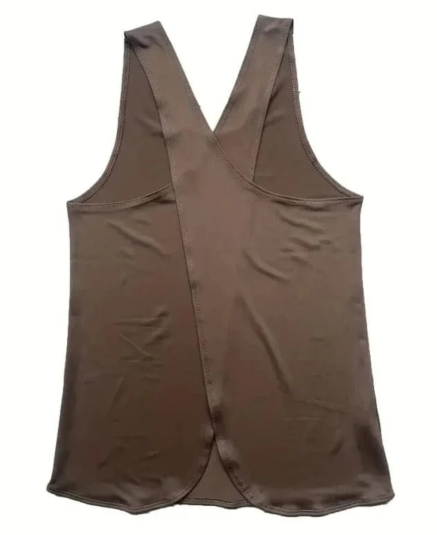 Tee Shirt Yoga Femme | Zen Yoga Croise Coffee / M