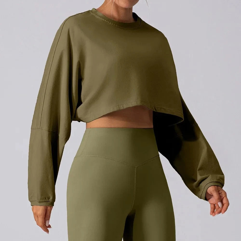 Tee Short Yoga Femme | Zen Long Wave Army Green / S 4
