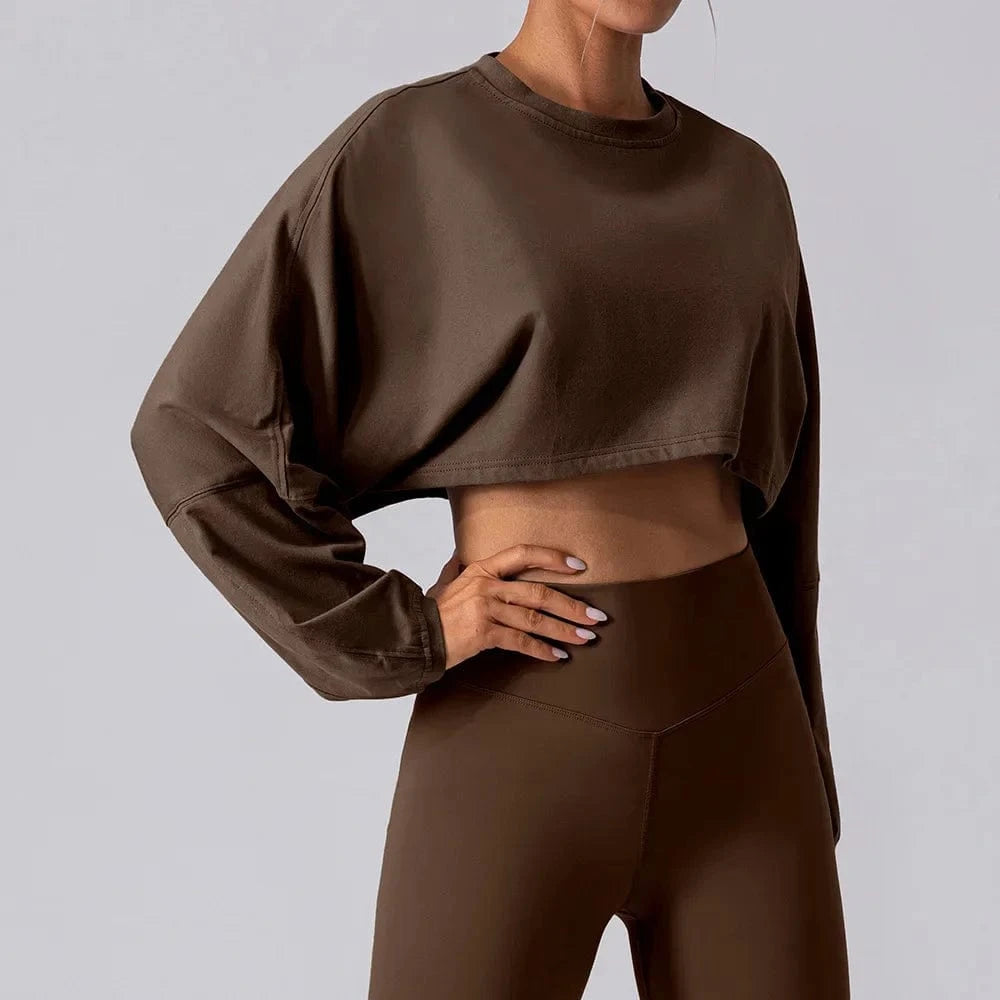 Tee Short Yoga Femme | Zen Long Wave Brown / S 4