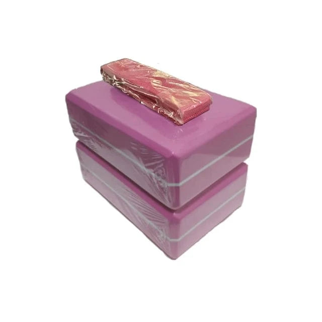 Brique Yoga | Block Kit 2PC Fushia | Blanc