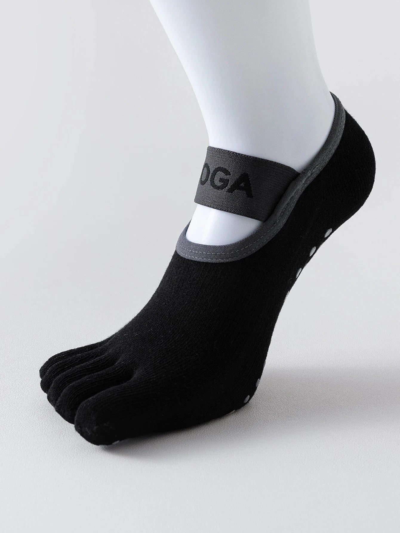Chaussette pour Yoga | 5 Doigts Femme black