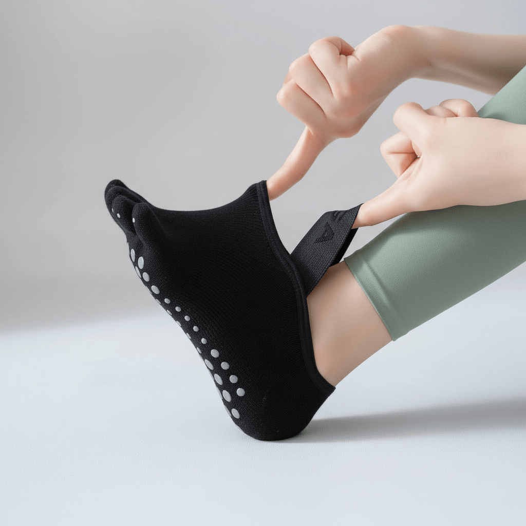 Chaussette pour Yoga | 5 Doigts Femme : indispensable pour vous black