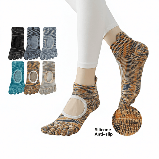 Chaussette pour Yoga Five Premium Pro : antidérapante, grip et confort