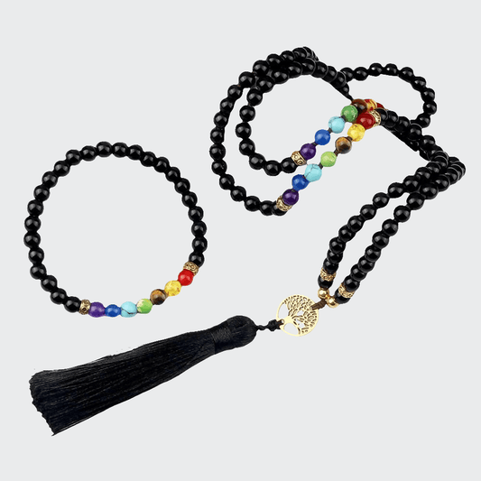 Collier 7 Chakras | Arbre de vie Set 2Pcs| Zenyopi Bijoux Set 2Pcs