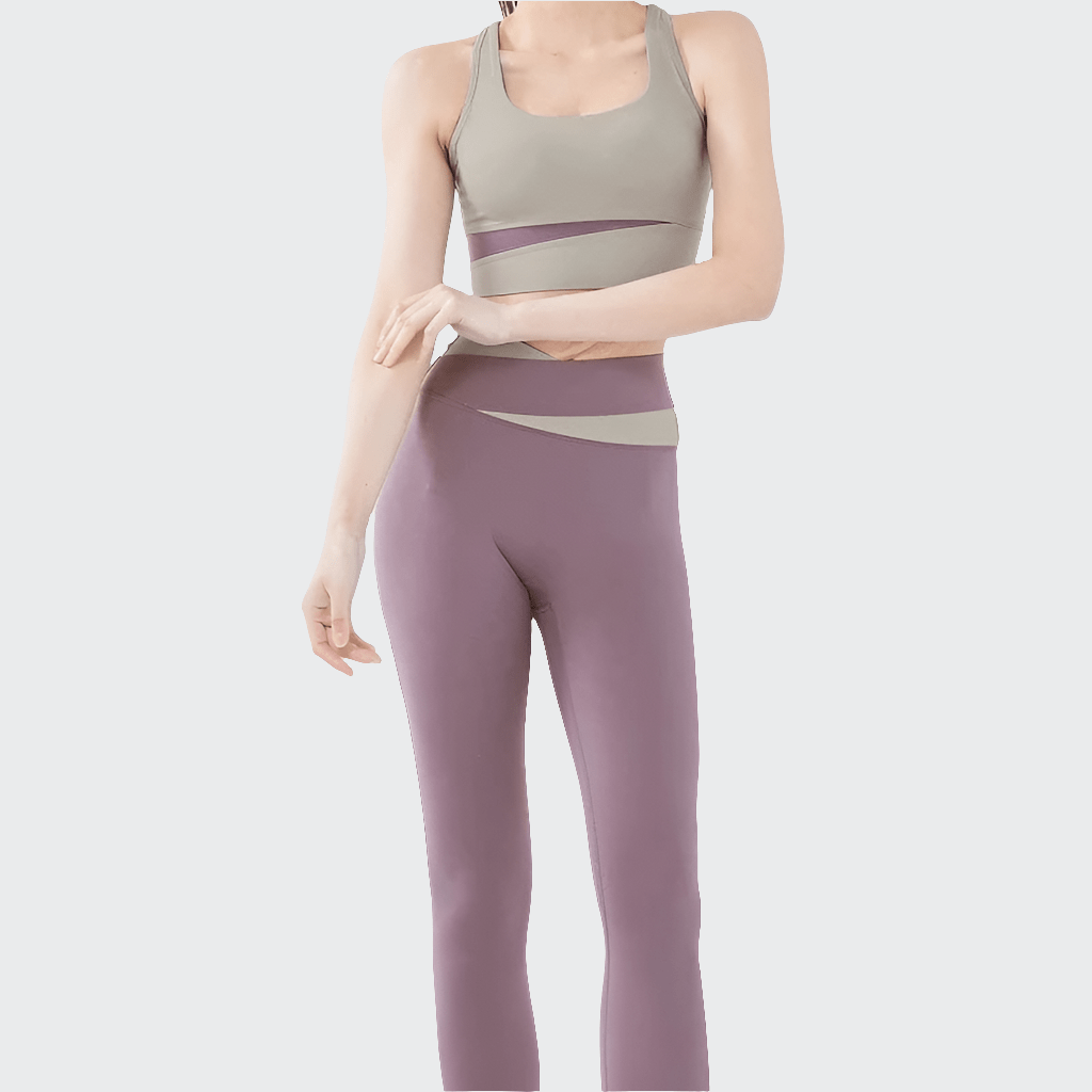 Combinaison Yoga | Croise 2PCS PURPLE / S