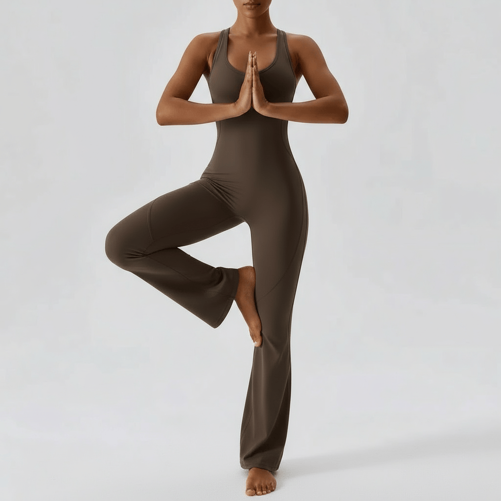 Combinaison Yoga | Dos nu bas Evasé : élégante et confortable 