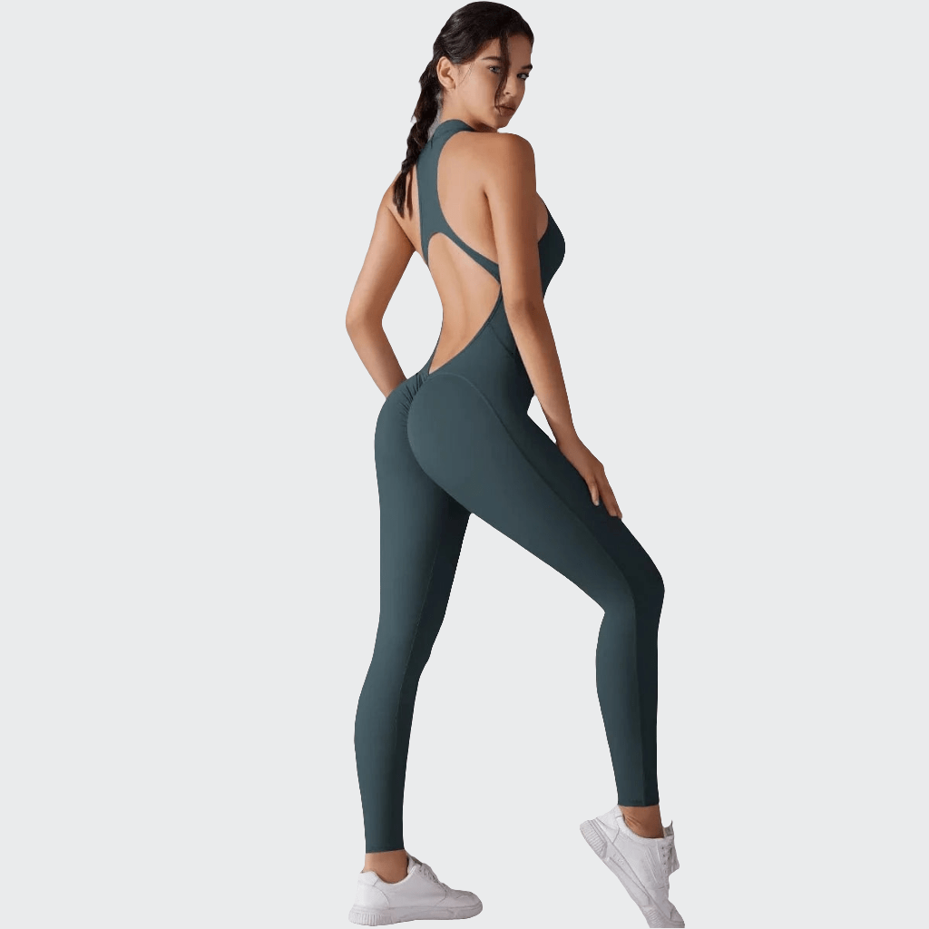 Combinaison yoga | Dos V Jungle Green / XL