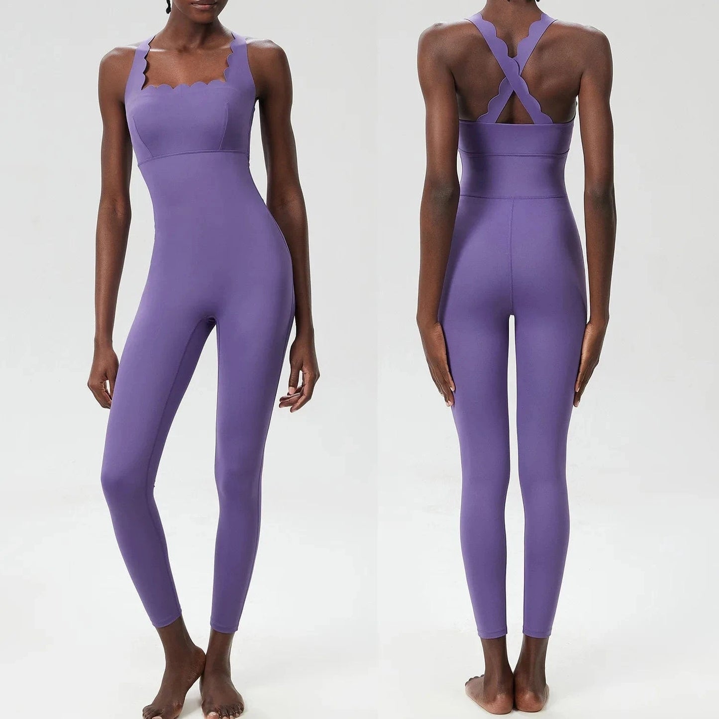Combinaison Yoga | Zen Beauty Wave : Pratiquez avec style et confort Purple / XL