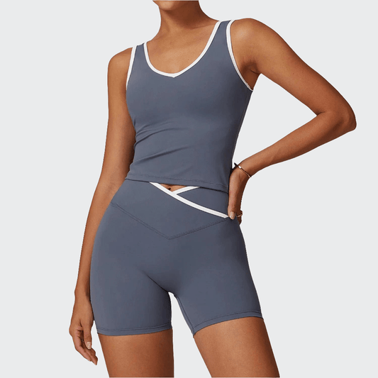 Combinaison yoga | Zen Fityoga 2PCS Blue Grey / L