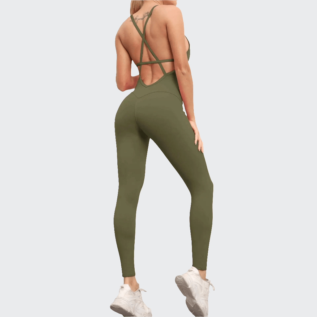 Combinaison Yoga | Zen Lacet : 12 coloris au choix Army Green / S