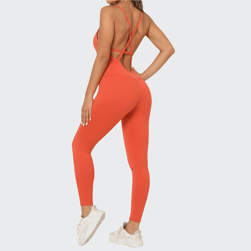 Combinaison Yoga | Zen Lacet : 12 coloris au choix autumn red / S