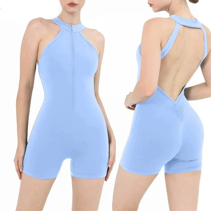 Combinaison Yoga | Zen Short Summer Style2 HazeBlue / M