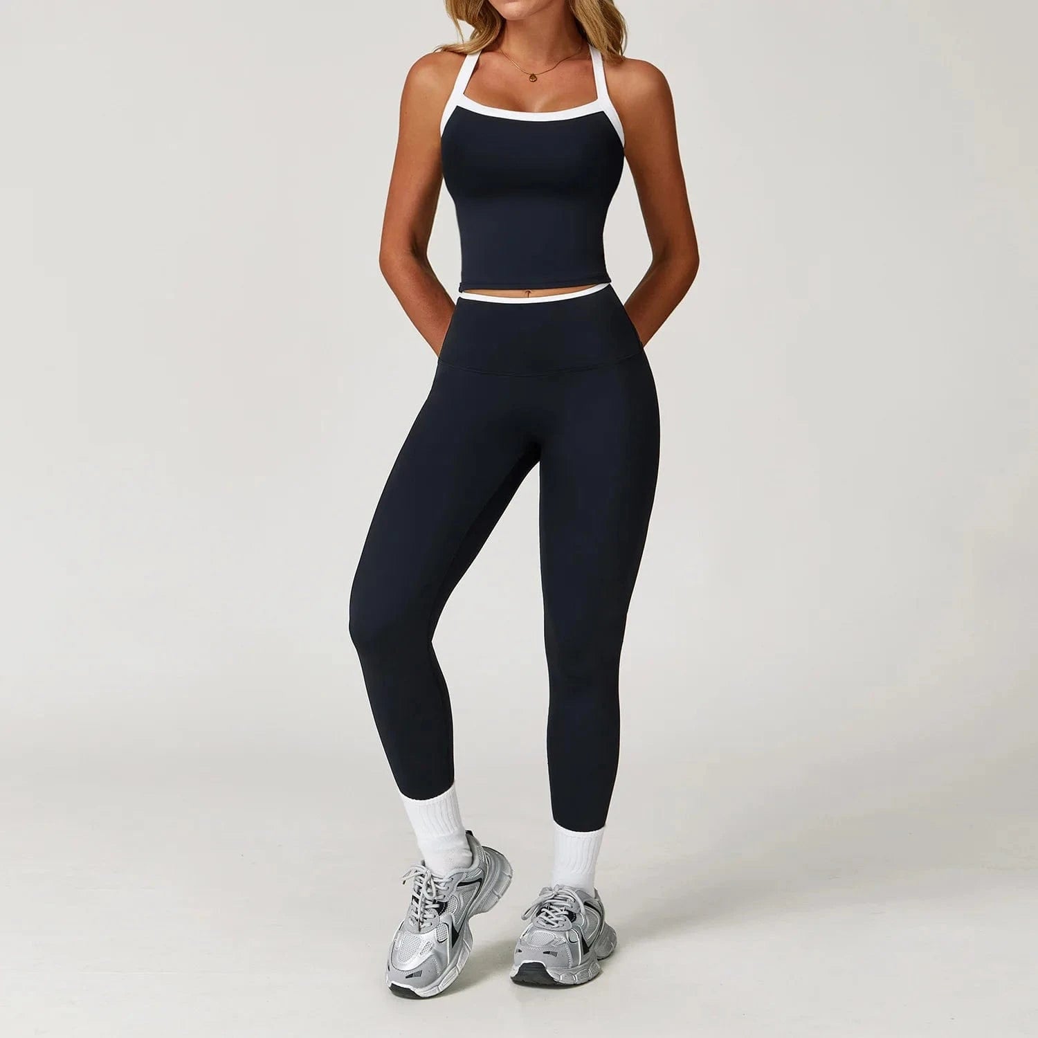 Ensemble Yoga Femme | Zen Bi-Color Leggin Advanced Black Set 1 / XL