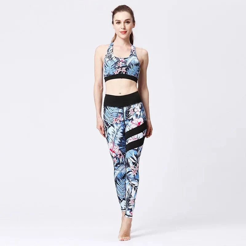 Ensemble yoga femme | Zen color fun : 12 motifs, trouvez votre tenue. Blue Black Suit 1 / XL