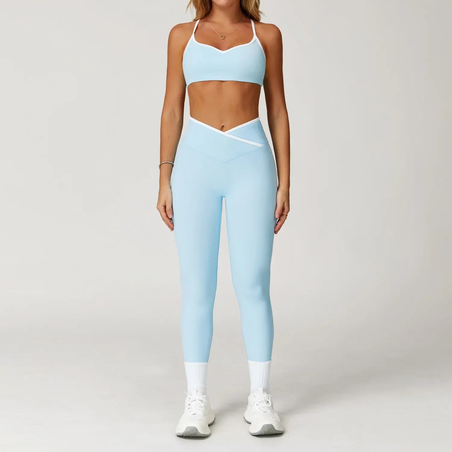 Ensemble Yoga Femme | Zen Look Legging : alliez maintien et confort  Blue Set 3 / XL