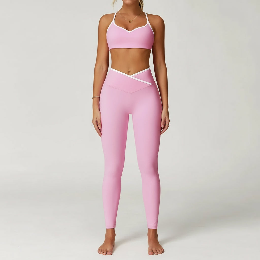 Ensemble Yoga Femme | Zen Look Legging : alliez maintien et confort  Pink Set 3 / XL