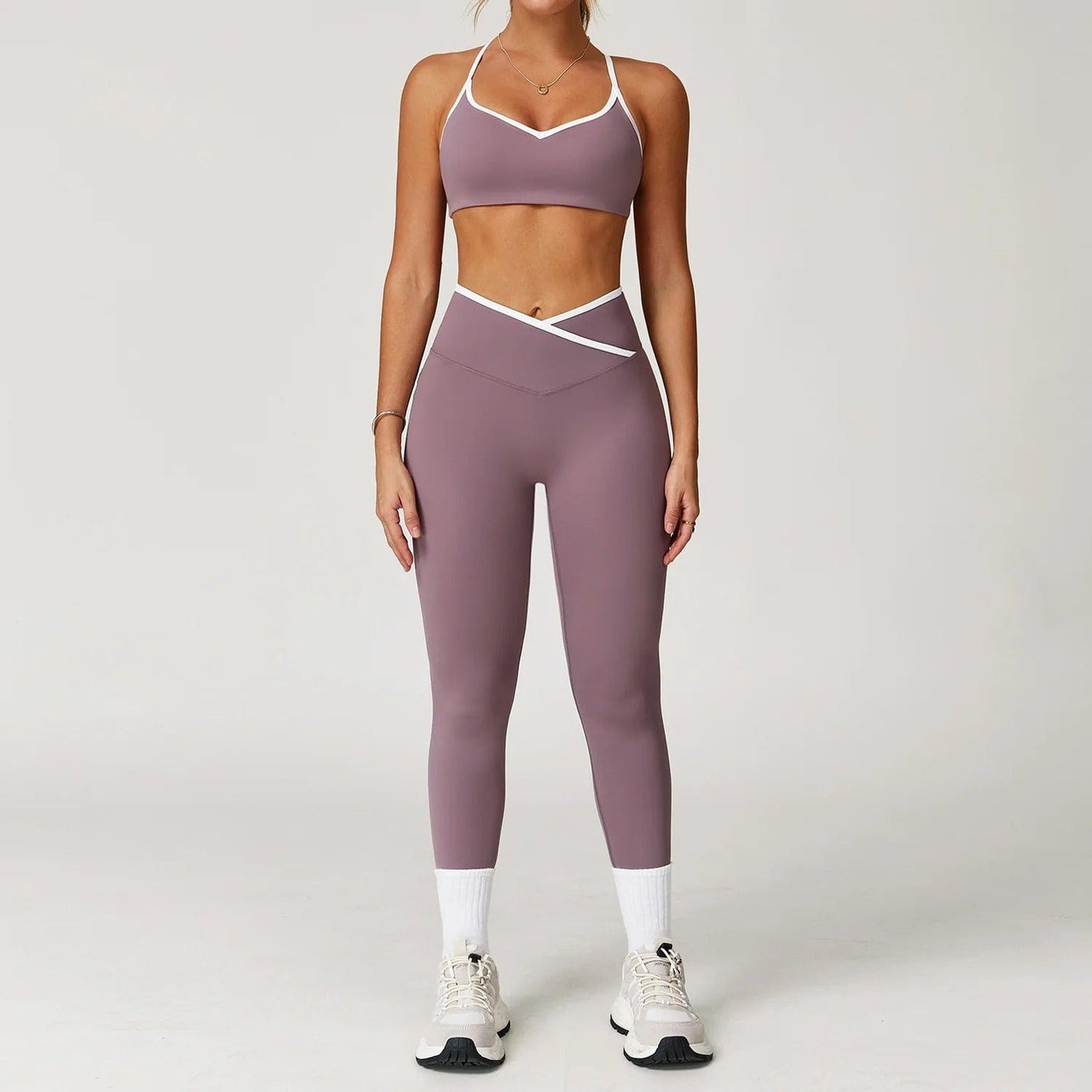 Ensemble Yoga Femme | Zen Look Legging : alliez maintien et confort  Yuzi Purple Set 3 / XL