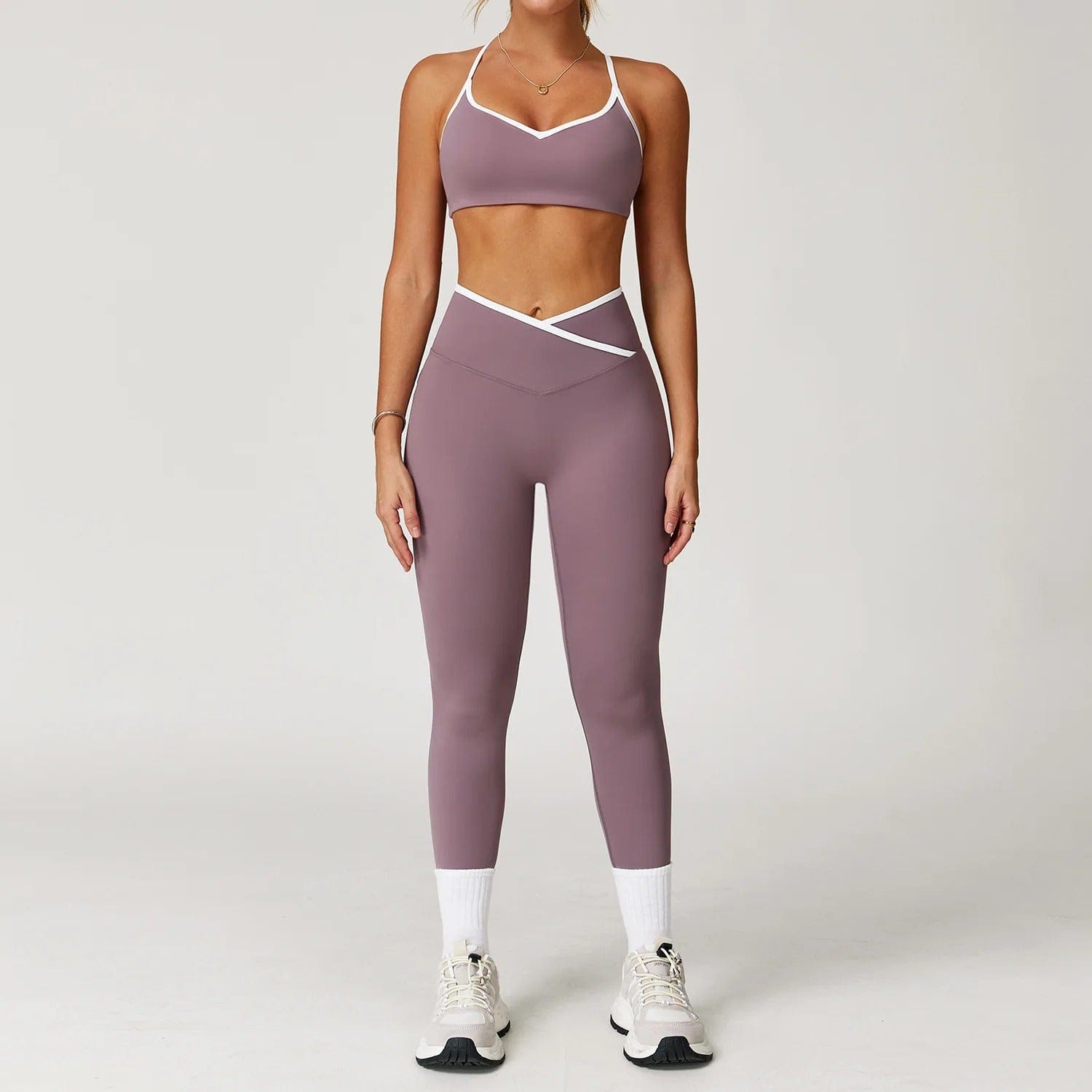 Ensemble Yoga Femme | Zen Look Legging : alliez maintien et confort  Yuzi Purple Set 3 / XL