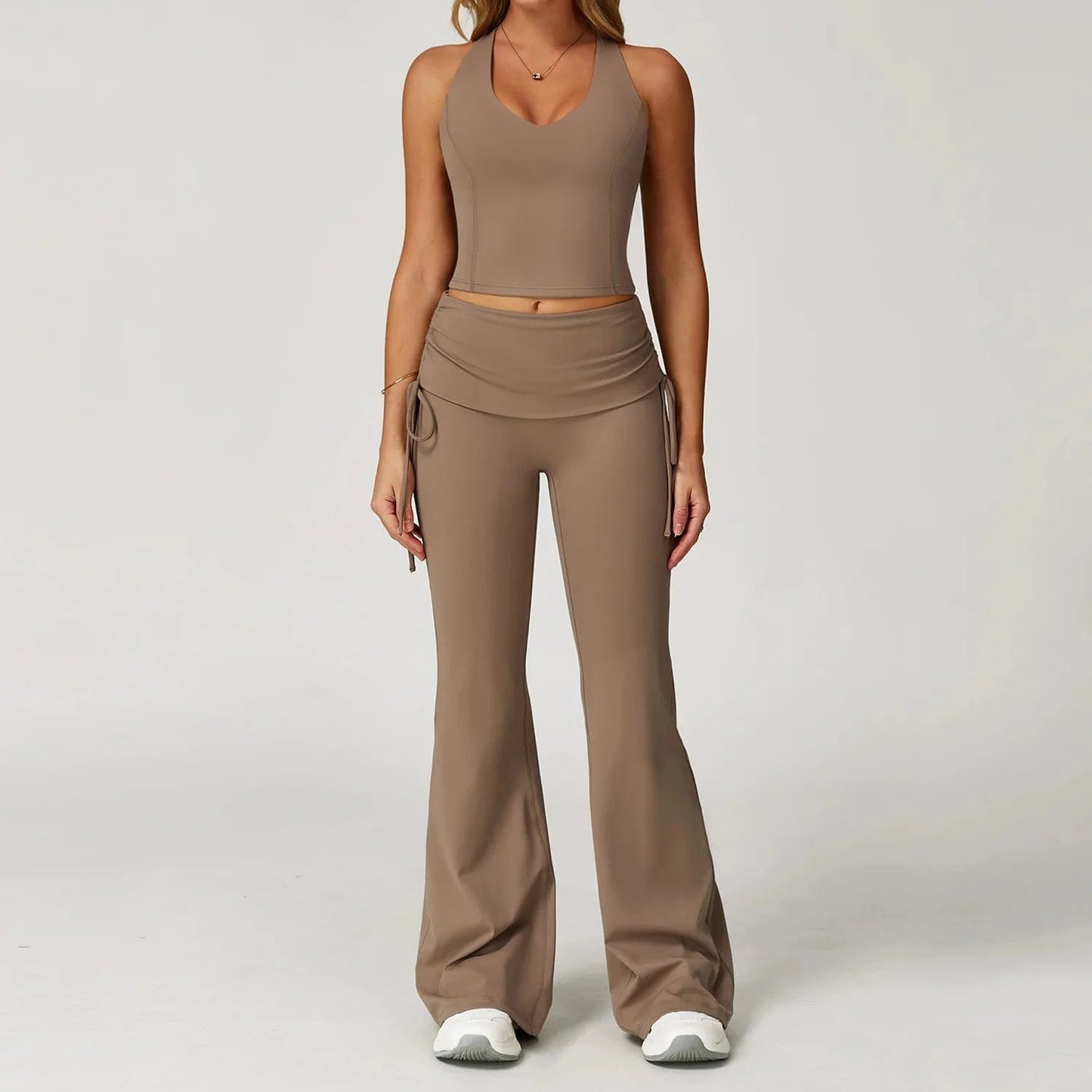 Ensemble Yoga Femme | Zen Pant Ultrafit Sand brown Set 2 / XL