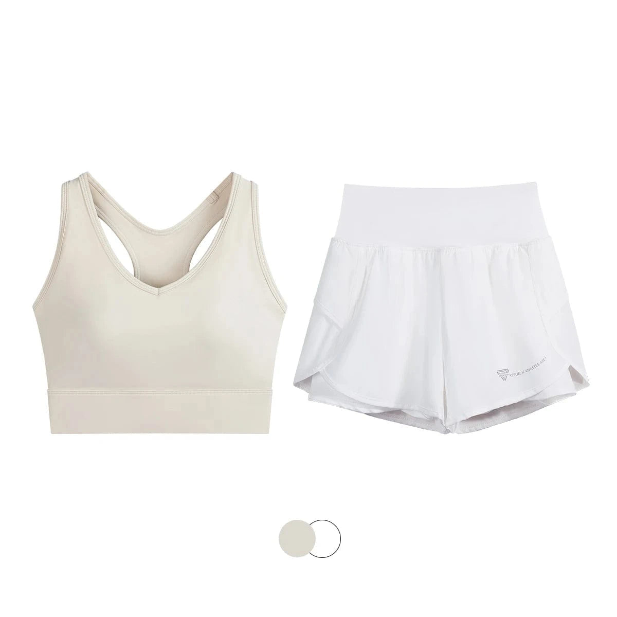 Ensemble Yoga Femme | Zen  Premium Brassière : style et confort. Beige Set / XXXL