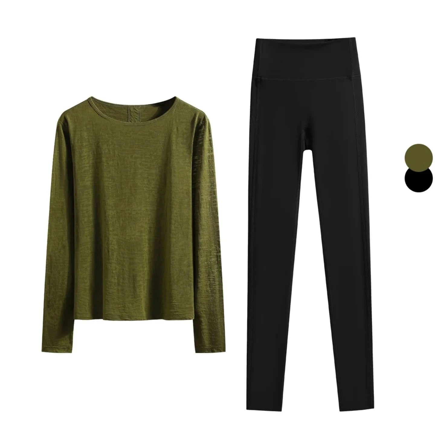 Ensemble Yoga Femme | Zen Premium Style : confort et élégance  Green Set-1 / M(47.5kg-55kg)