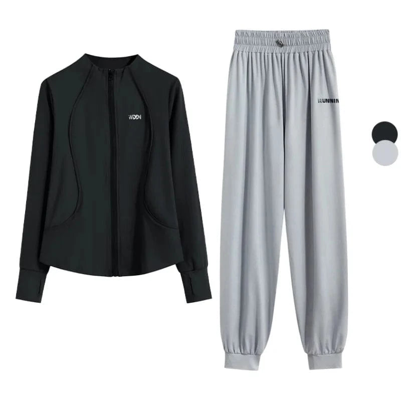Ensemble Yoga Femme | Zen Premium Survet : un confort premium  Black Set-1 / 4XL(82.5kg-90kg)