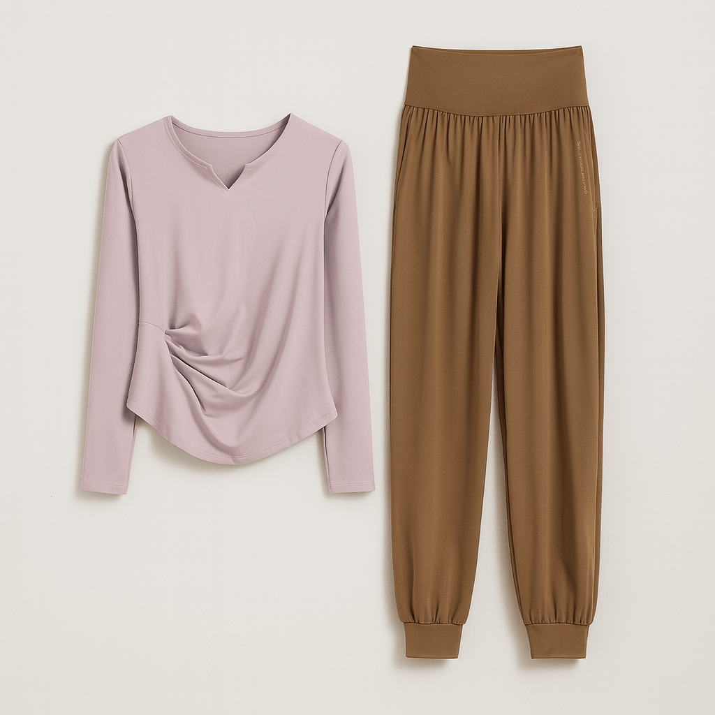 Ensemble Yoga Femme | Zen premium Wave : élégant, confort et style
