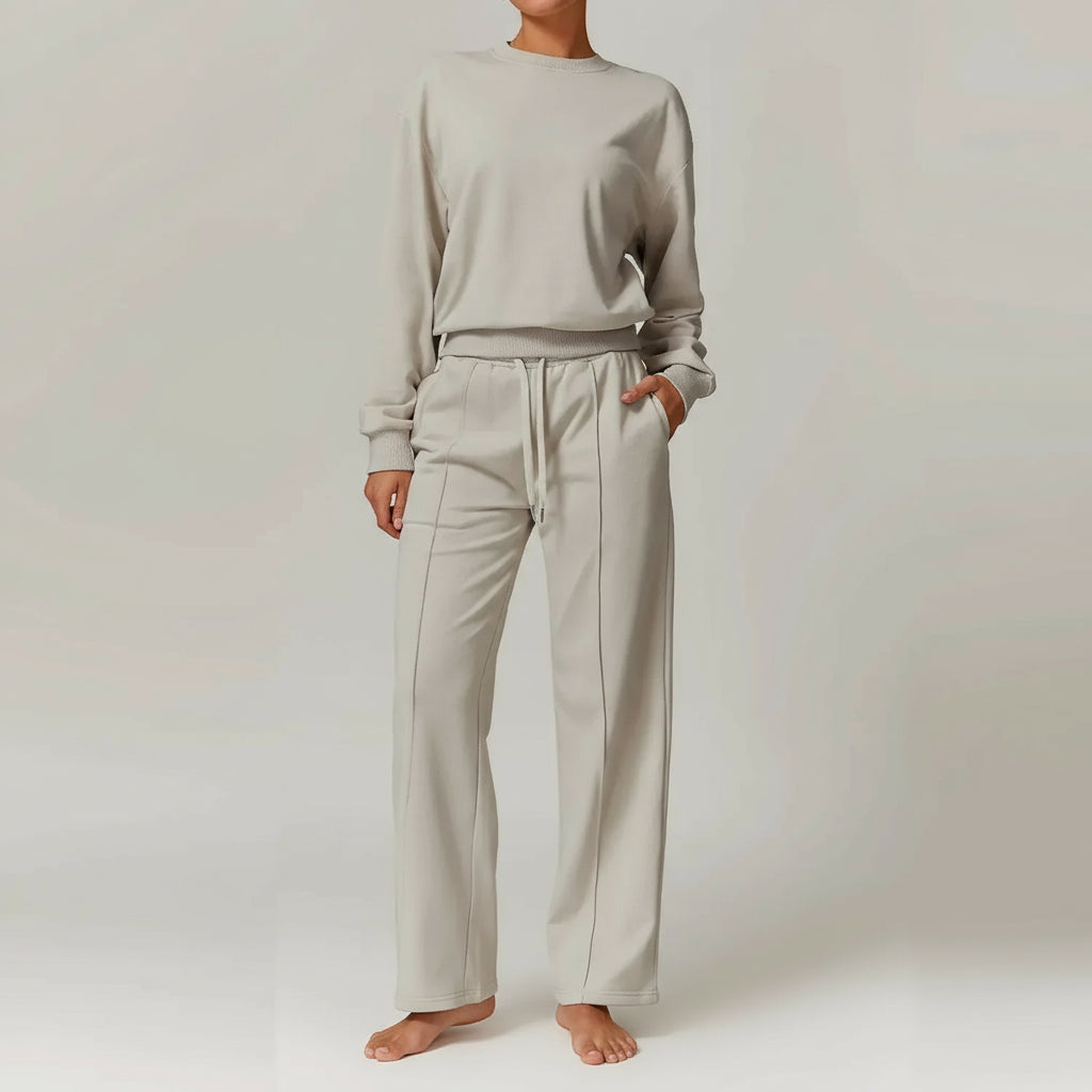 Ensemble Yoga Femme | Zen Style Sweat : Pratiquez avec élégance Shallow Khaki Set 2 / XL