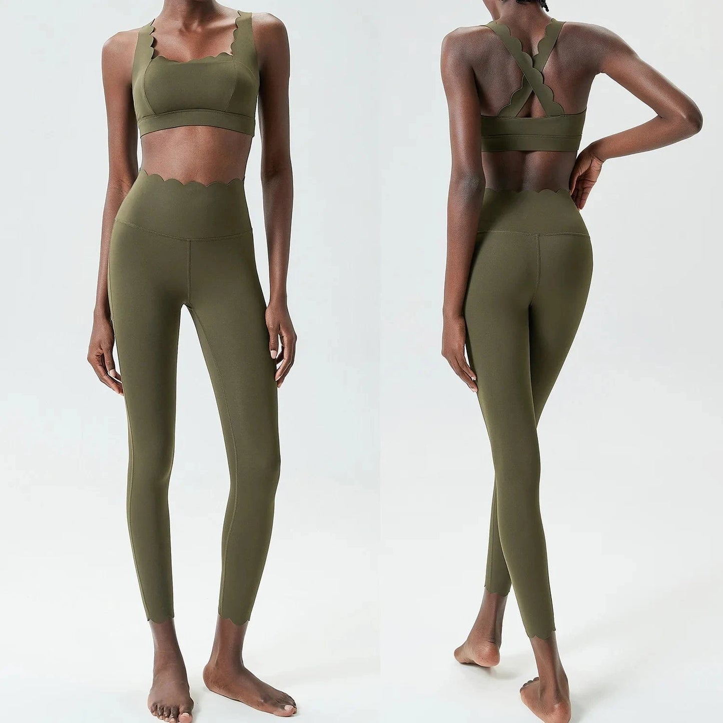 Ensemble Yoga Femme | Zen Yoga Biwave Forest green / XL