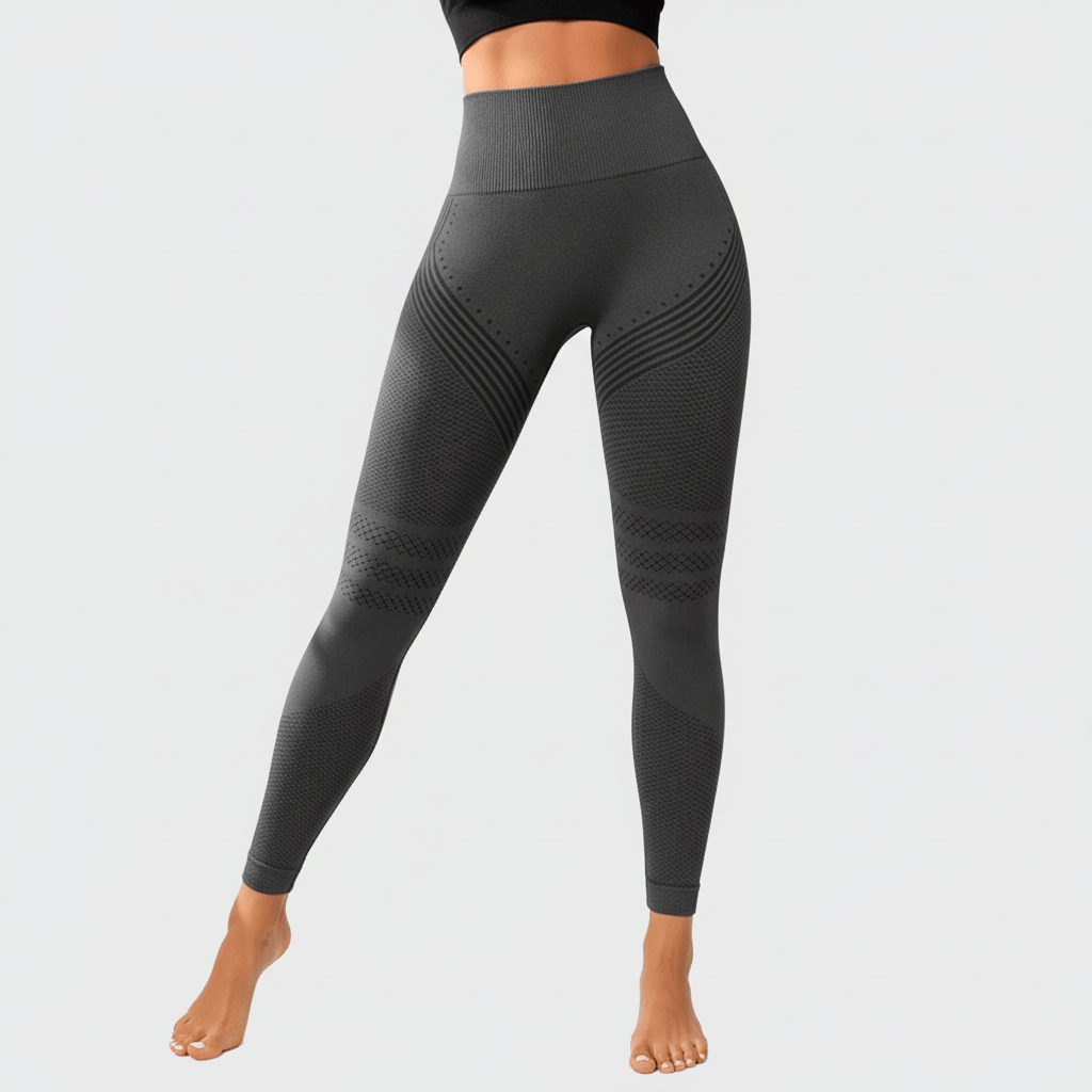 Legging Yoga Femme | Sculptant : Taille Haute Gainante, Effet Drainant Grey / XXL