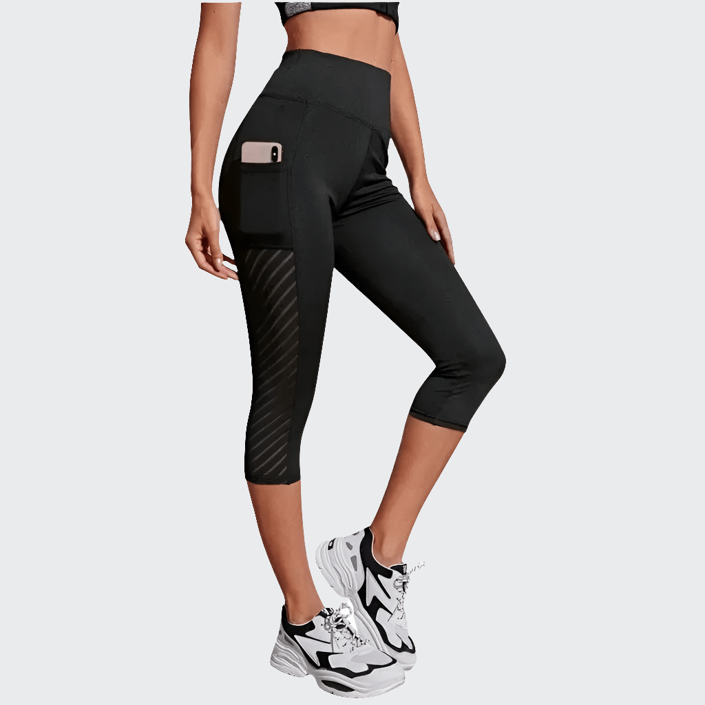 Pantalon Yoga Femme | Pant Court BLACK / S
