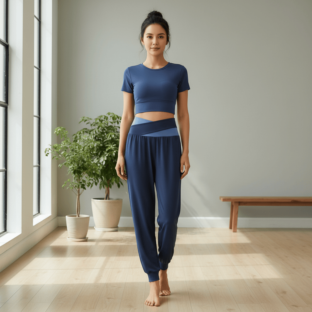 Pantalon Yoga Femme | Premium Croise : coupe fluide et confortable