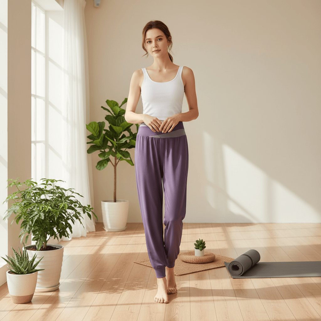 Pantalon Yoga Femme | Premium Croise : coupe fluide et confortable