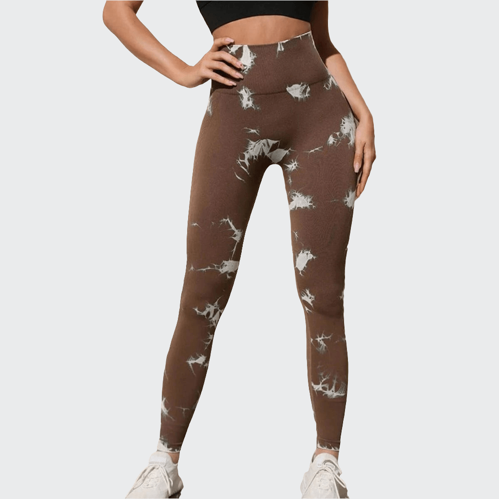 Pantalon Yoga Femme | Slim Peint BROWN / S